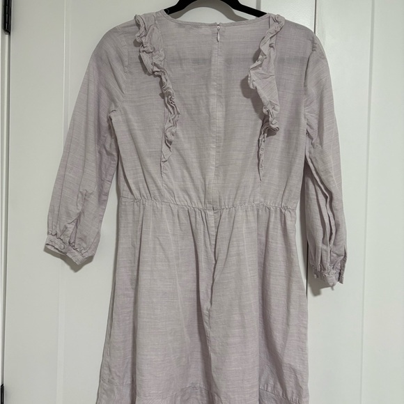 Madewell Ruffle Shoulder Mini Dress Lavender Heather Botanical Size 00 - Picture 5 of 7
